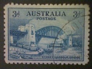 Australia, Scott #131, used (o), 1932, Sydney Harbor Bridge, 3d, blue