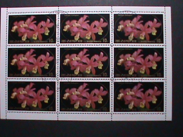 ​KOREA-1984-SC#2389  CATTLEYA LODDIGESII FLOWERS CTO FULL SHEET VERY FINE