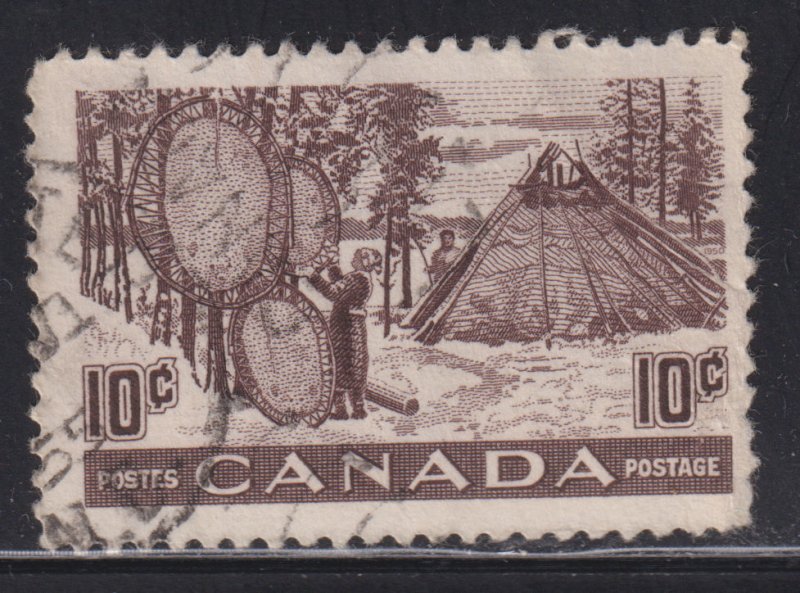 Canada 301 Drying Animal Hides 10¢ 1950