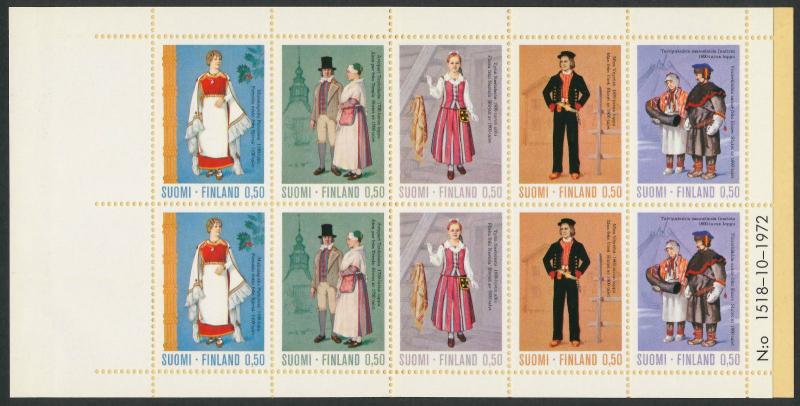 Finland 522a Booklet MNH Costumes