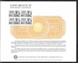 Just Fun Cover #SC104 Long Beach Numismatic & Philatelic Ex Souvenir Card (my12)