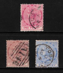 Tobago QV Sc#16 Sc#17 Sc#18 USED