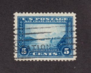 US 399 5c Panama-Pacific Exposition Used XF-Superb Jumbo