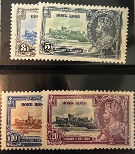 Hong Kong 1935 SC 147-150 Mint Set