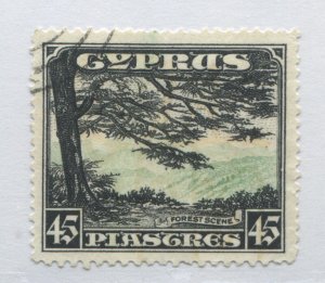 Cyprus 1934 45 piastres used