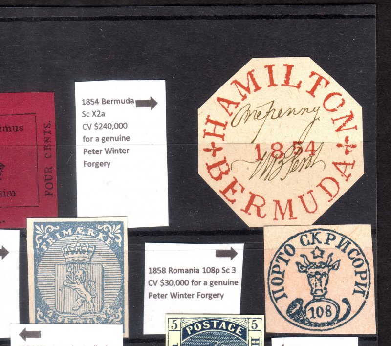 World's Most Valuable stamps, Peter Winter Forgeries, Good Quality, Check photos