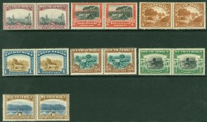 Sg 34/39 South Africa 1927 Set of 7 Values. 2d Self 10 A Fine Fresh Mint Set-
