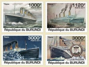 BURUNDI 2011 - 100th Anniversary of Titanic M/S. Official issues.
