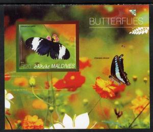 Maldive Islands 2014 Butterflies #3 imperf s/sheet unmoun...