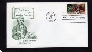 1561 Haym Salomon, FDC, Artmaster cachet