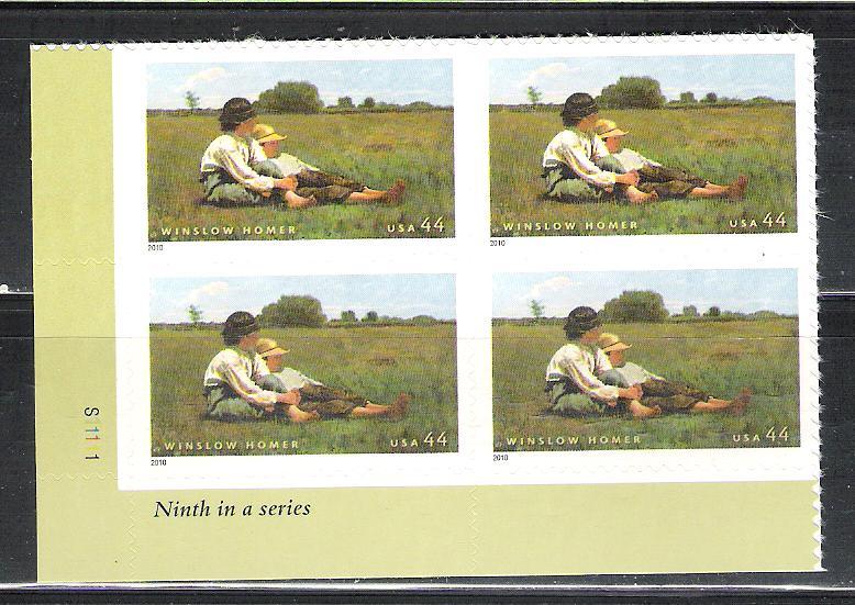 MNH Plate Block Winslow Homer 2010 issue