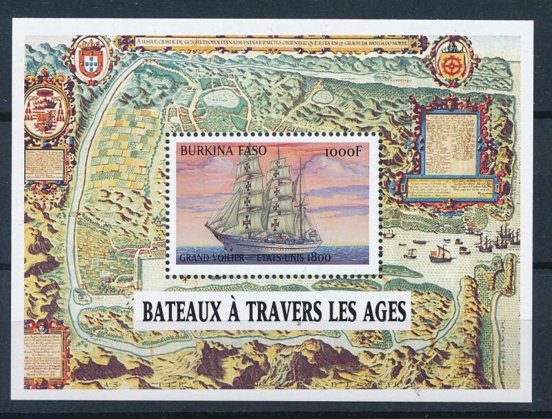 [81299] Burkina Faso 1999 Ships Sail boat Sheet MNH