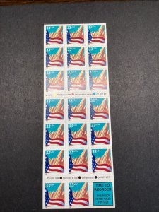 Scott#3278e- 1999 Flag & City - Booklet Pane of 20 Stamps - MNH-US