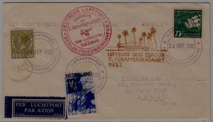Netherlands/Germany/Peru Zeppelin cover 7.SAF 24.9.32