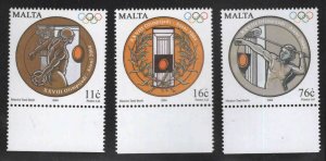 MALTA  Scott 1173-1175 MNH** Summer Olympic set