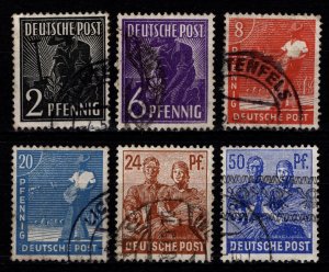 Germany [British/US/Russia Zone] 1947 Gardener & var., Part Set [Used]