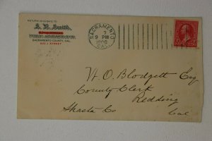 Vintage S.B. Smith Public Administrator Notary Letterhead Sacramento CA 1900 