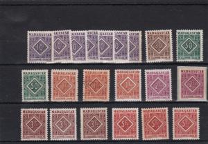 madagascar mounted mint and used postage due  stamps ref r11687