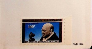 GABON Sc C38 NH ISSUE OF 1965 - CHURCHILL