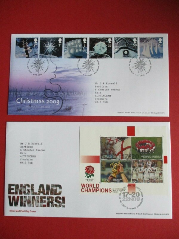 2003 GB Comm First Day Covers Complete Run Tallents House Edinburgh Used Typed