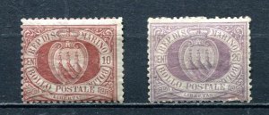 San Marino 1877-99 Sc 9 and 12 MH 7983