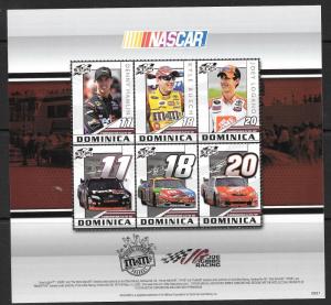 DOMINICA SGMS3689 2010 NASCAR MNH