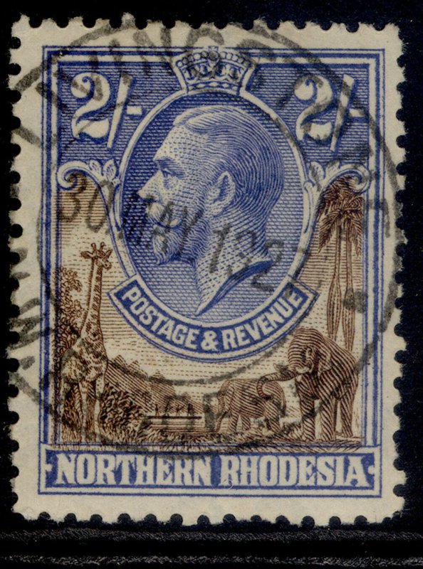 NORTHERN RHODESIA GV SG11, 2s brown & ultramarine, FINE USED. Cat £48. CDS