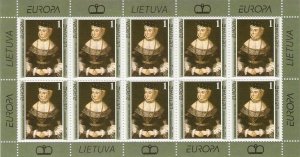 Lithuania 1996 MNH Stamps Mini Sheet Scott 538 Europa CEPT Famous Women Queen