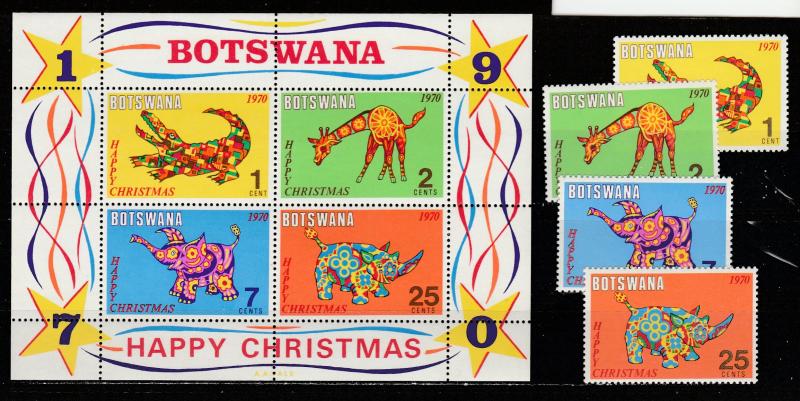 Botswana  1970  Scott No. 67-70a  (N**)  Complet