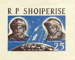 Albania 1963 First 'Team' Manned Space Flights imperf m/s...