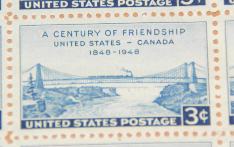 1948 sheet - U.S. and Canada Friendship - Sc# 961