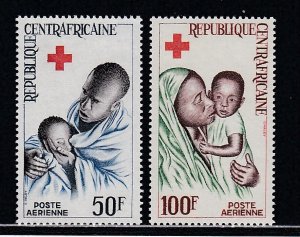 Central Africa # C33-34, Red Cross, Mint NH, 1/2 Cat.