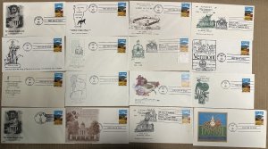 VERMONT STATEHOOD BIG COLLECTION 34 DIFF FDCs & FORMER CAPITOL CANCELS & BETTER!