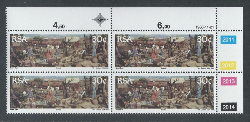 SOUTH AFRICA SC# 759 CONTROL B/4 VF/MNH 1988