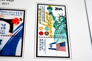 COLOR PRINTED ISRAEL [+TABS] 1948-2020 STAMP ALBUM PAGES (378 illustrated pages)