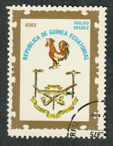 Equatorial Guinea Rooster and Crest used Airmail single