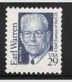 U.S.#2184 Earl Warren 29c Single, MNH.