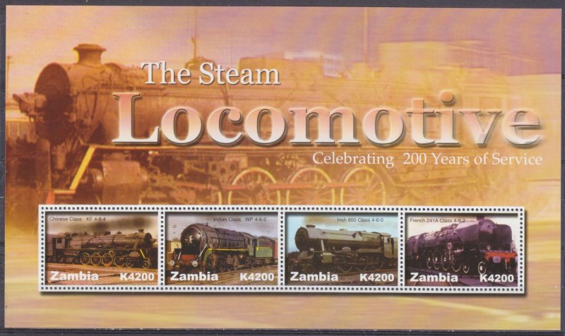 2005 Zambia 1562-1565KL Locomotives 8,50 €