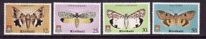 Kiribati-Sc#356-9-unused NH set-Insects-Moths-1980-