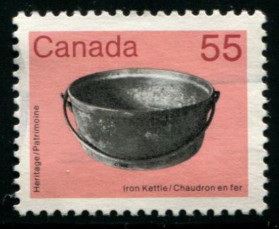 1082 Canada 55c Iron Kettle, used