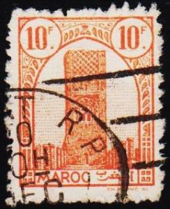 Morocco(French). 1943 10f S.G.280 Fine Used