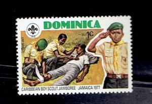 DOMINICA SCOTT#535 1977 1c CARRIBEAN SCOUT JAMBOREE - MNH