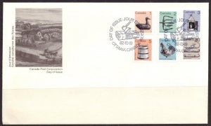 F1986   CANADA   FDC # 917-922         Artifacts Definitives