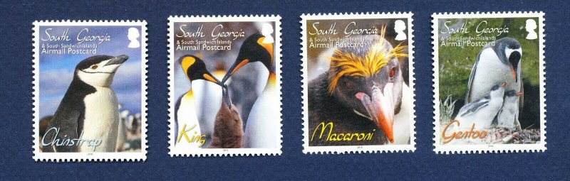 SOUTH GEORGIA - # C1-C4  - MNH - Penguin birds - 2010