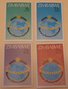 Zimbabwe 429-32 Rotary Topical MNH Cat $1.75