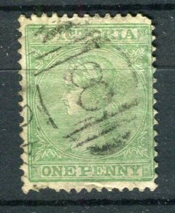 AUSTRALIA; VICTORIA 1860s classic early Perf QV issue used 1d. value 
