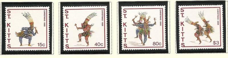St Kitts 1988 Christmas set MNH S.C. 235-238