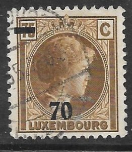 Luxembourg 191: 70c on 75c Grand Duchess Charlotte, used, F-VF