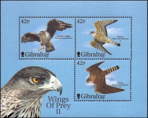 Gibraltar #851-853, 853c, 853d, Cplt Set(3), Pairs + S/S, 2000, NH
