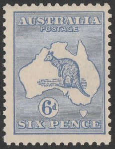 AUSTRALIA 1915 Kangaroo 6d 2nd wmk. MNH **. SG 26. ACSC 18A cat $2250.